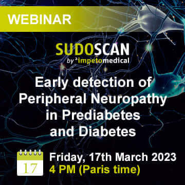 Join us on March 17th, 2023 for a webinar on improving patient management through the early detection of Peripheral Neuropathy in Prediabetes and Diabetes.